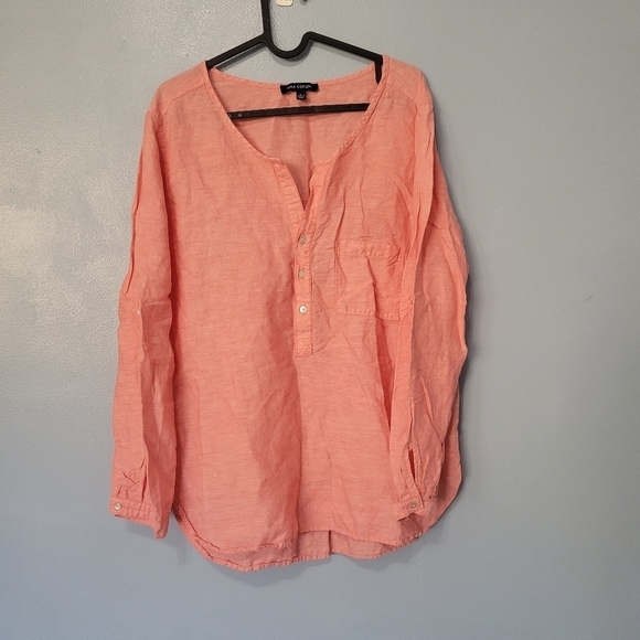 Linen Blend Max Edition Tunic Blouse Large - Picture 1 of 7